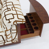 Vintage Art Deco sofa burl wood