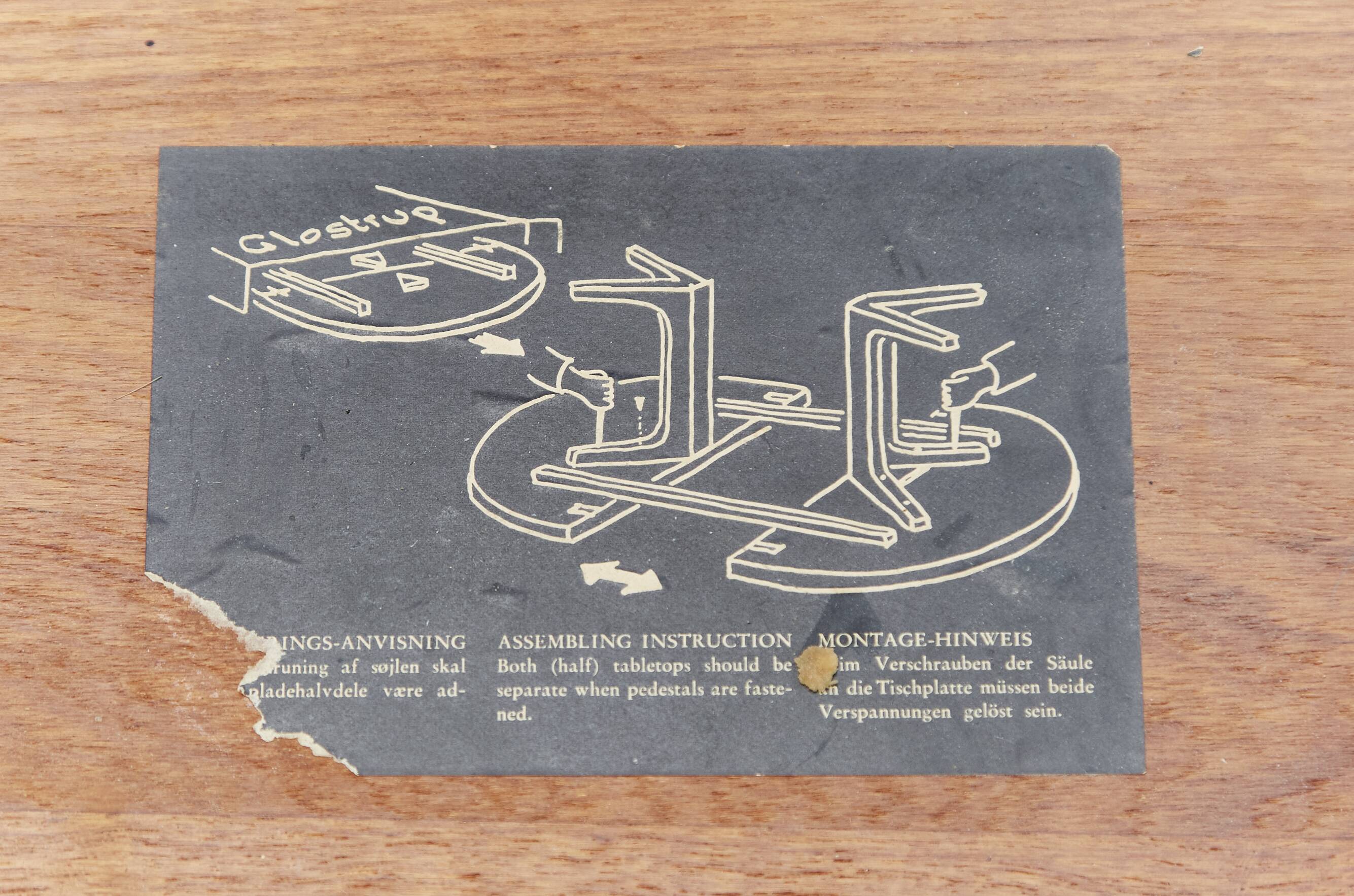 Table à manger en teck Svend Åge Eriksen pour Glostrup