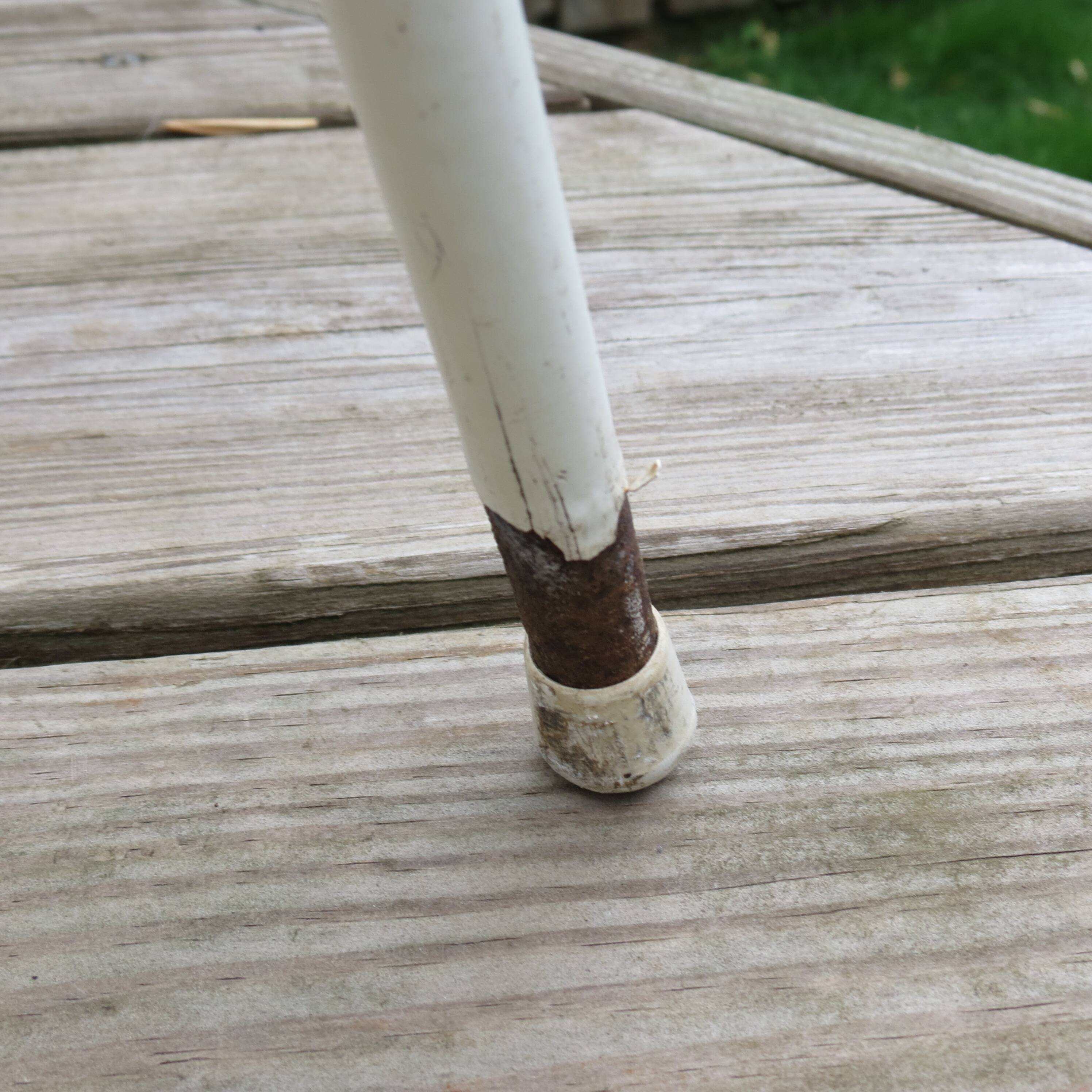 1960s Mid-century White Metal Garden Chair