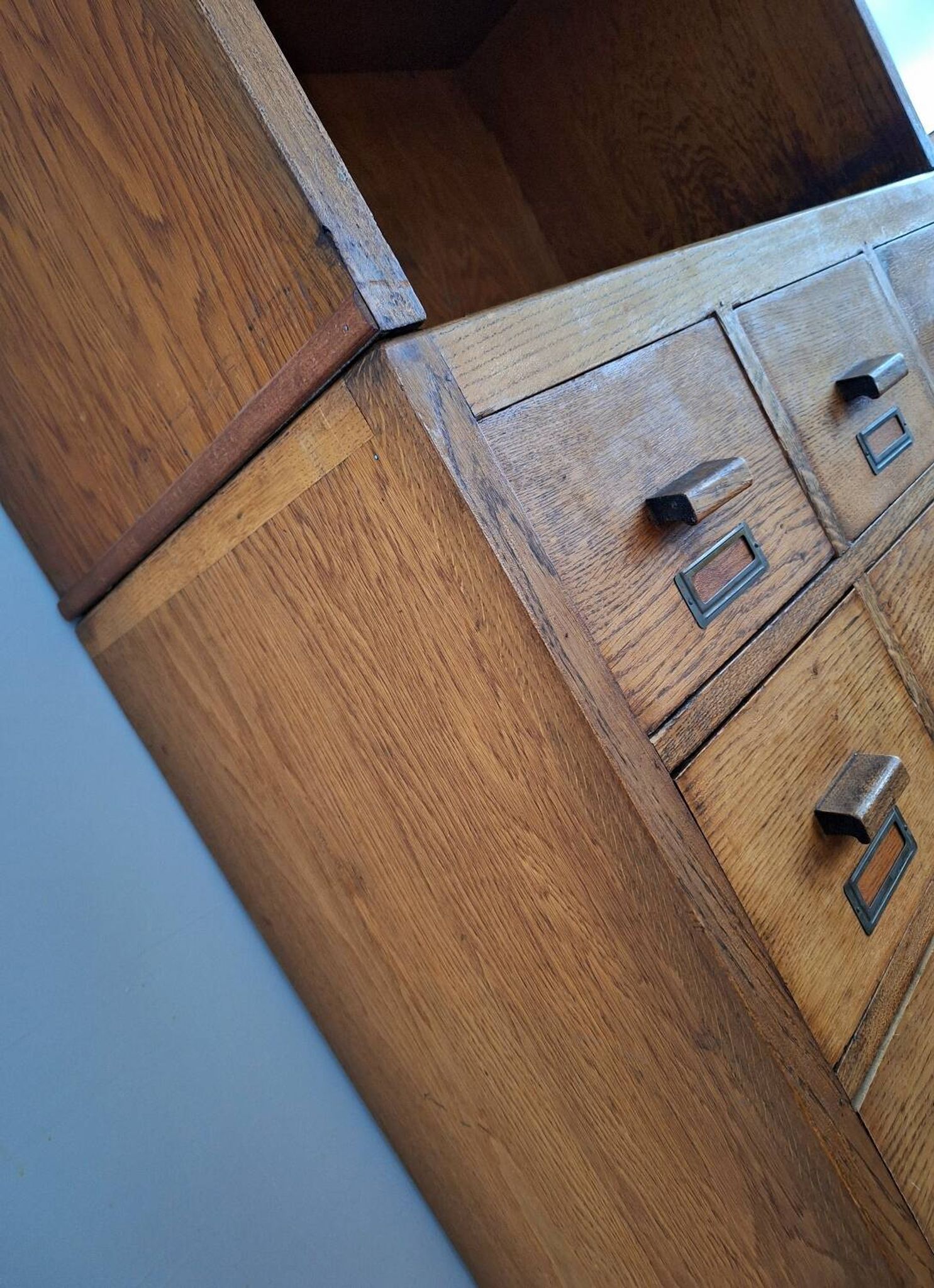 Very large vintage workshop furniture with 30 drawers, haberdashery compartments.