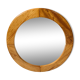 Vintage pine mirror by Glasmäster Markaryd Sweden 1970s