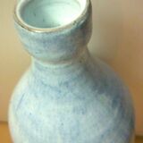 Vase bouteille en céramique émaillée, daté de 1979, signature à identifier