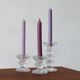 Vintage candlesticks in glass by timo sarpaneva for iittala, 1960s, set of 3