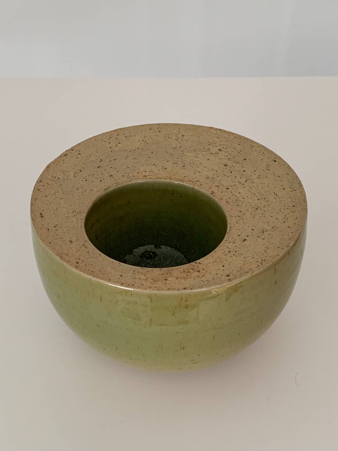 80s enamelled stoneware ashtray/pocket tray