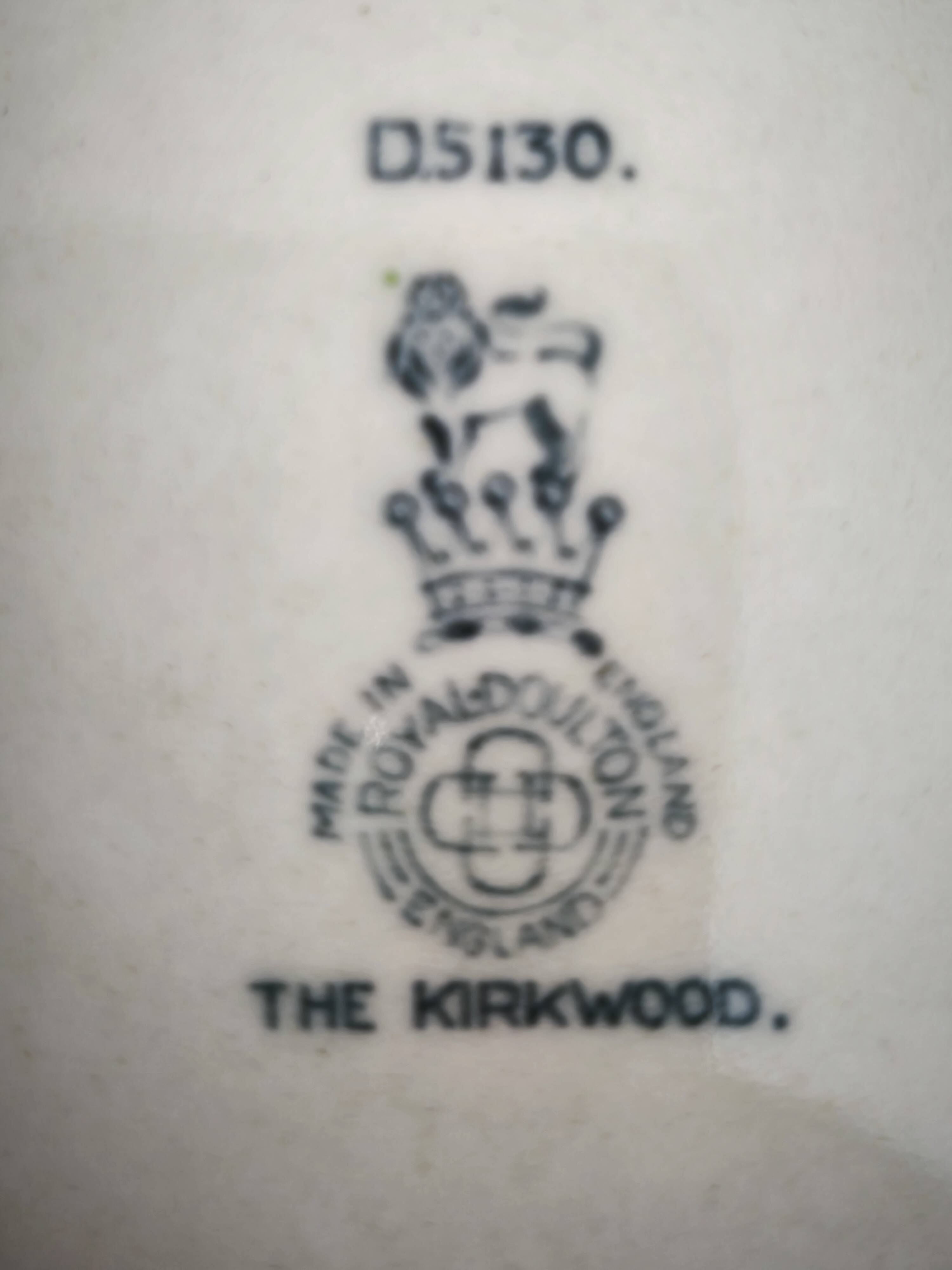 Set of 6 Royal Doulton deep plates in the Kirkwood pattern.