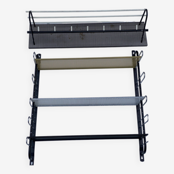 Metal Hanging Coat Rack and Wall Shelves by Pilastro