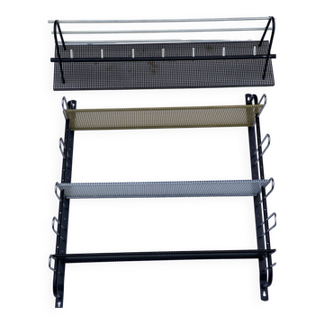 Metal Hanging Coat Rack and Wall Shelves by Pilastro