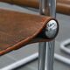 Mart Stam chairs in brown leather