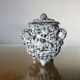 Fat lava tripod flower spike vase