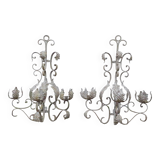Pair of candlestick wall lights