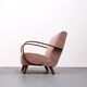 1930 Jindrich Halabala Bentwood Armchair in Pink Boucle