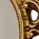 Small French Crested Mirror, Gold Leaf Gilt, Baroque Style, 35 cm