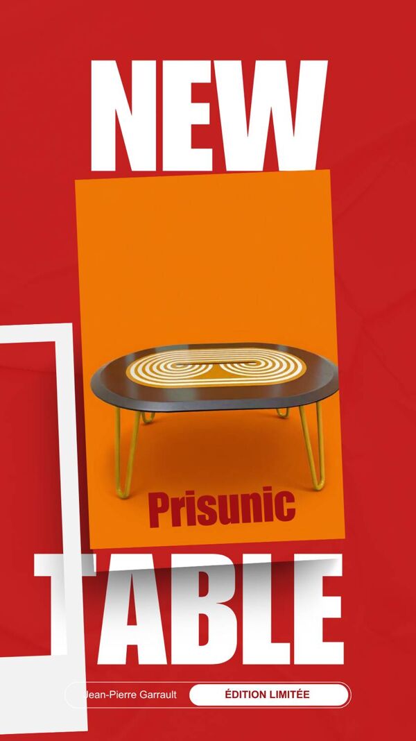 Table basse Jean-Pierre Garrault pour Prisunic