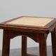 Pair of 20th century rustic wooden side tables with ceramic tile top