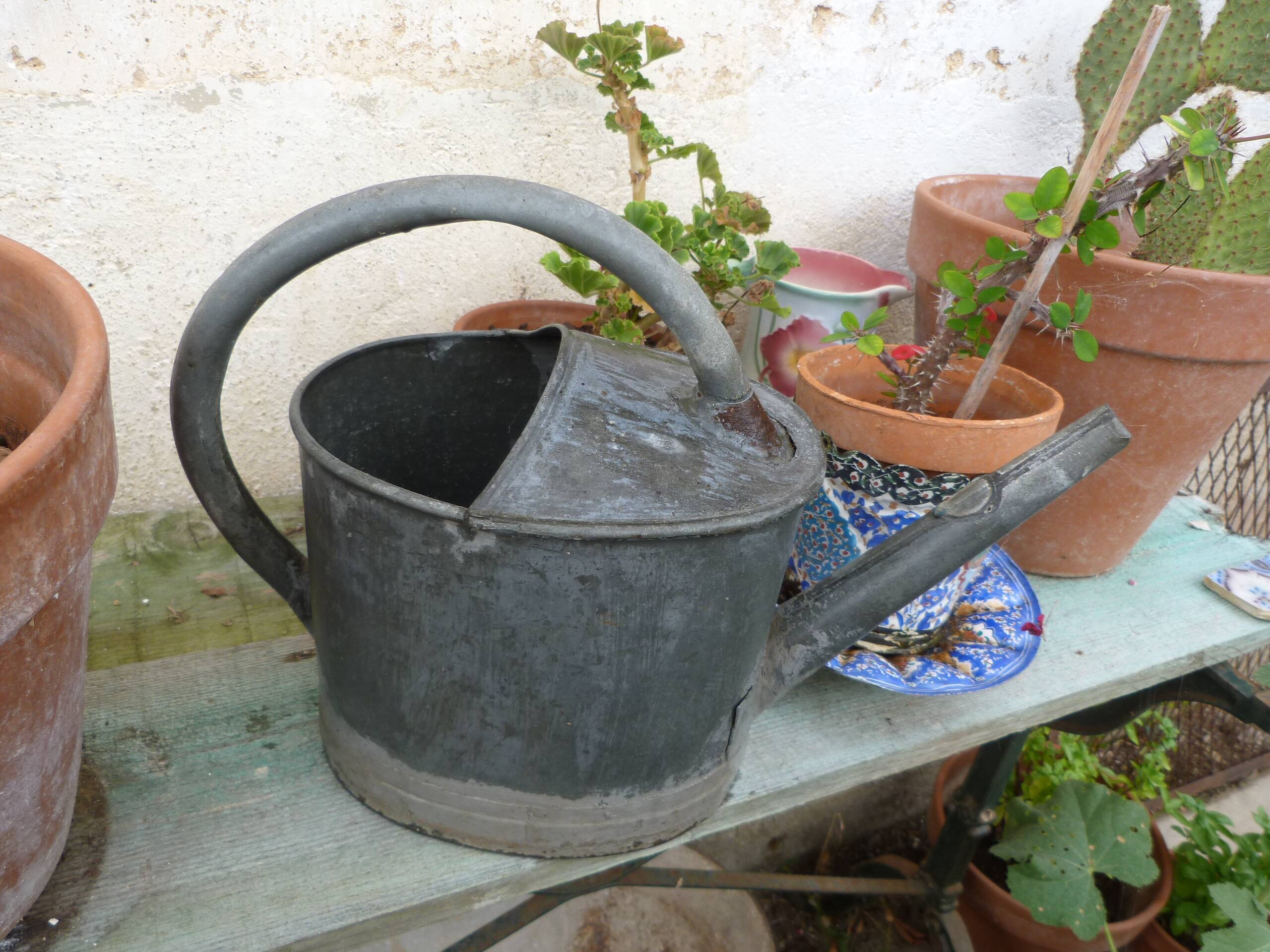 Old small zinc watering can
