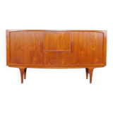 Danish Highboard with Tambour Doors, 1960s