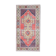 Tapis vintage turc Oushak fait main en laine et coton rose