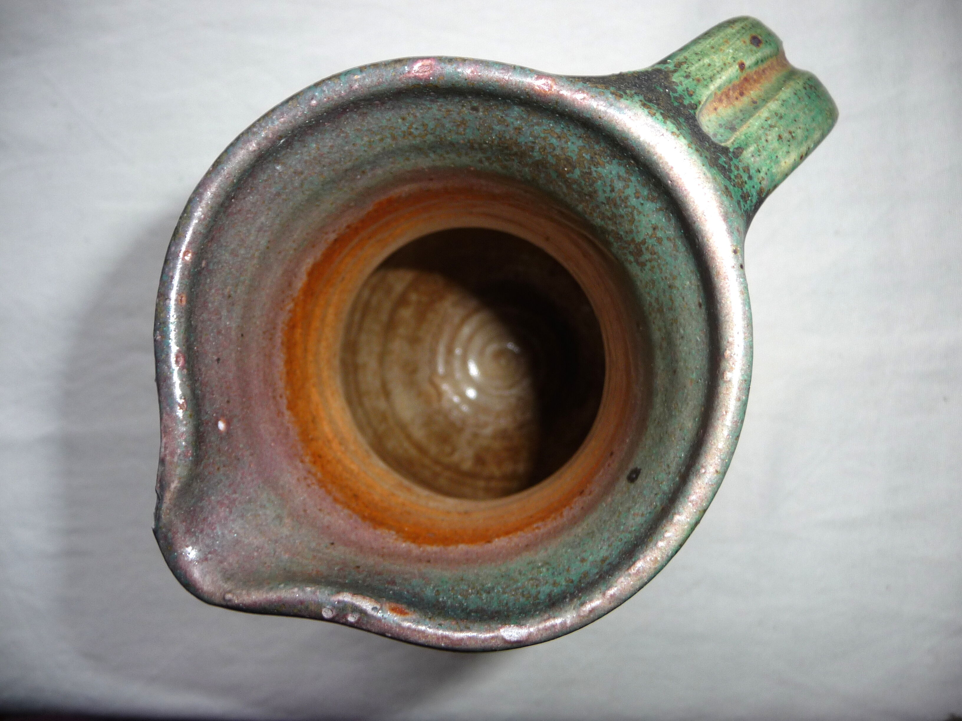 Pitcher stoneware 70, signed Fontgombault, Abbey of Fontgombault