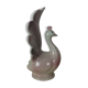 Vintage pink peacock zoomorphic vase