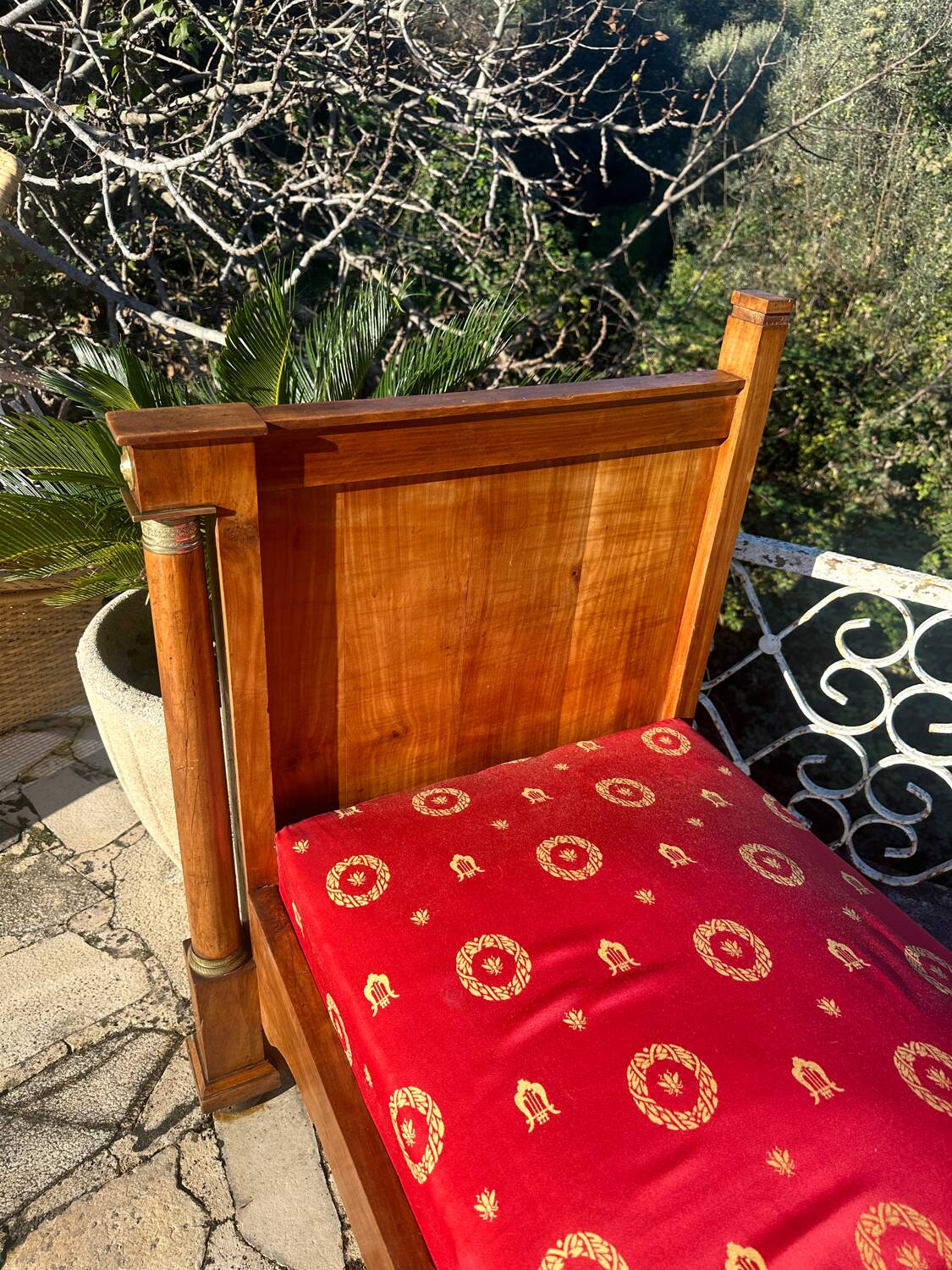 19th Century Empire Period Solid Walnut Daybed