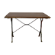 Table bistro with base in cast iron and top in oak