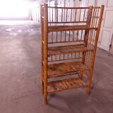 Vintage folding bamboo shelf