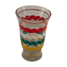 Vintage multicolored patterned glass vase 1960/70