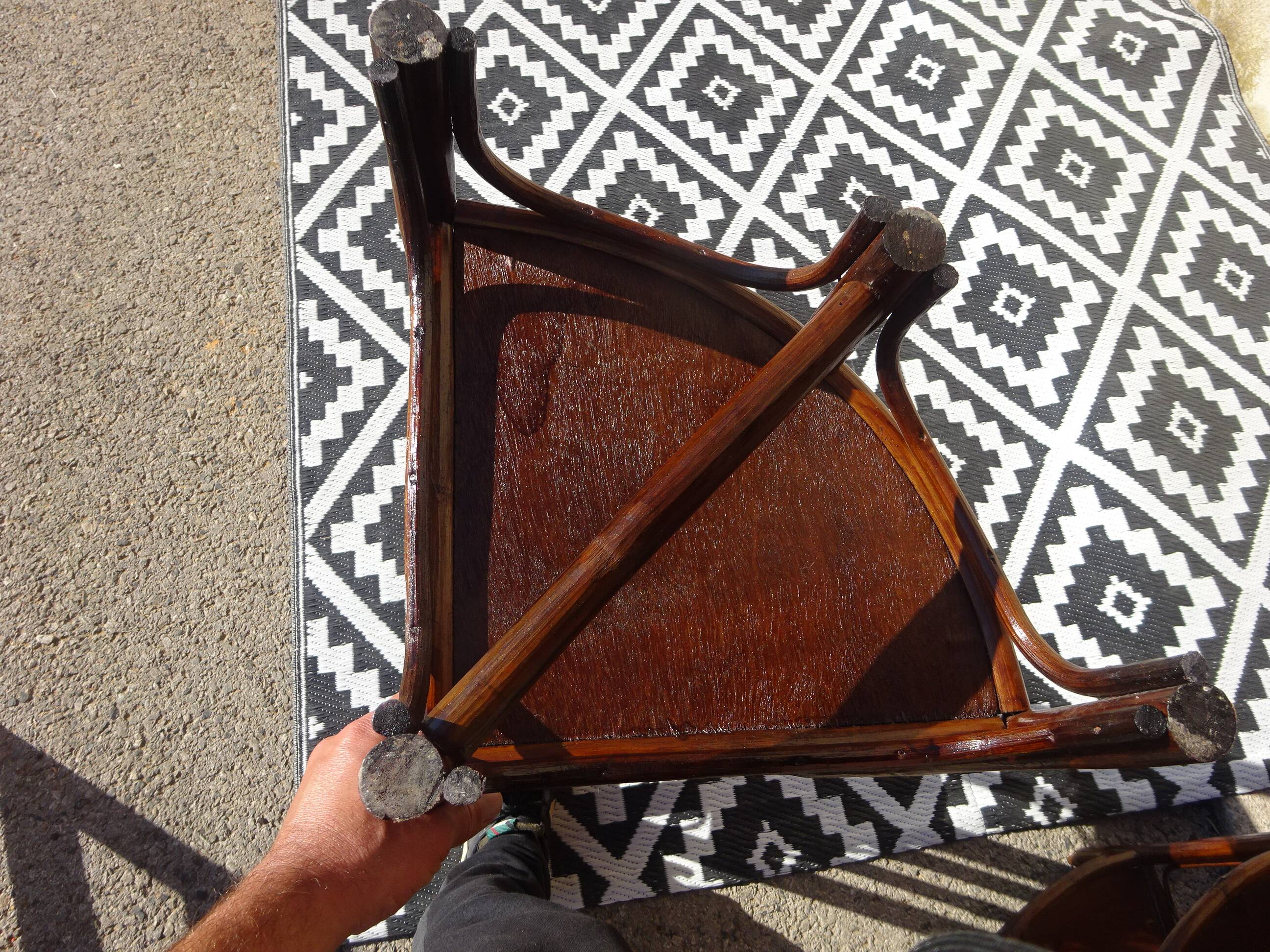 Pair of rattan bedside tables