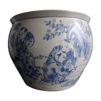 Ancient pot cover Chinese porcelain around 1900 Guangxu