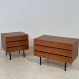 Pair of teak chests of drawers from the 1950s.