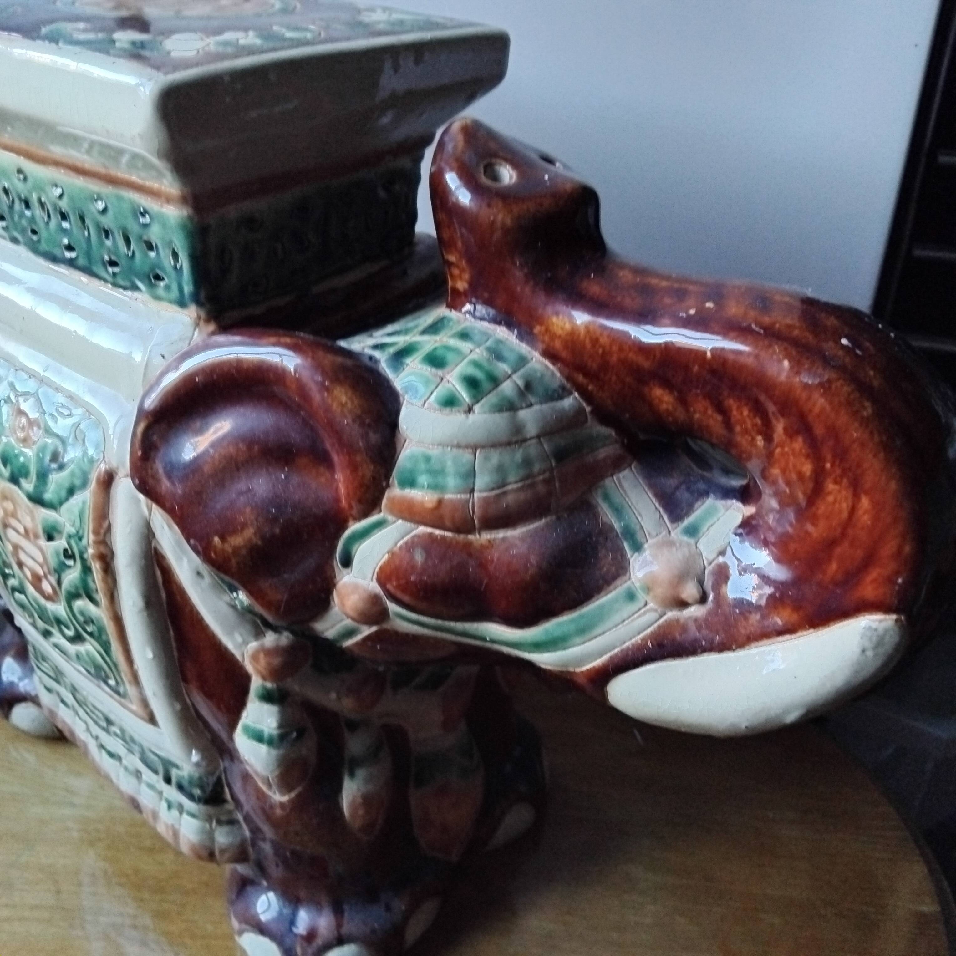 Elephant plant pot in terracotta