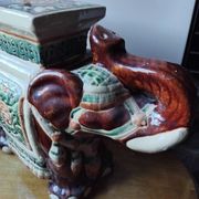 Elephant plant pot in terracotta