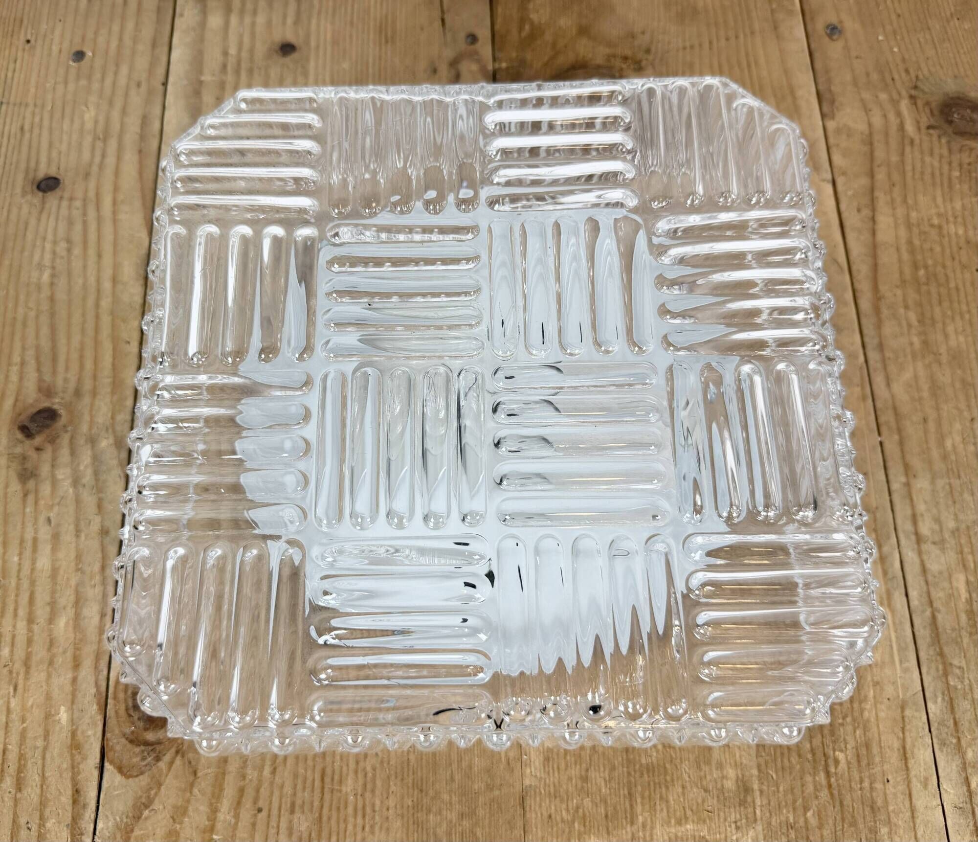 Vintage Glass Wall or Ceiling Light, 1970s