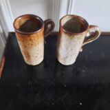 Pair of stoneware coffee cups