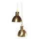 Hans-Agne Jakobsson Perforated Brass Pendants Pair for Markaryd 1960