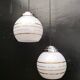 Pair of opaline pendant lights