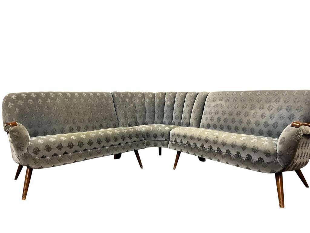Vintage round corner bench / dining area / small dining room bench