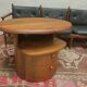 Solid teak oval coffee table with swivel top by Silkeborg, Denmark 1960s