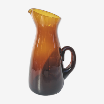 Carafe, vintage pitcher in blown glass