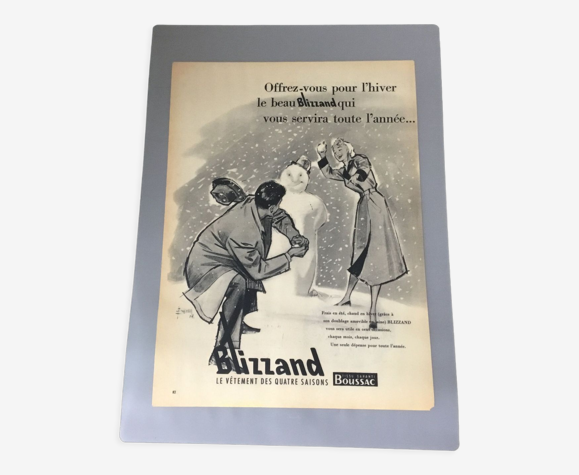 Publicité vintage à encadrer mode blizzand