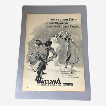 Vintage advertising to frame blizzand fashion