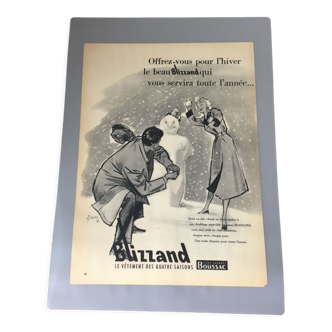 Vintage advertising to frame blizzand fashion