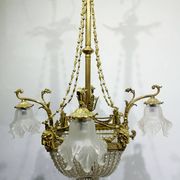 Louis XVI style ram chandelier