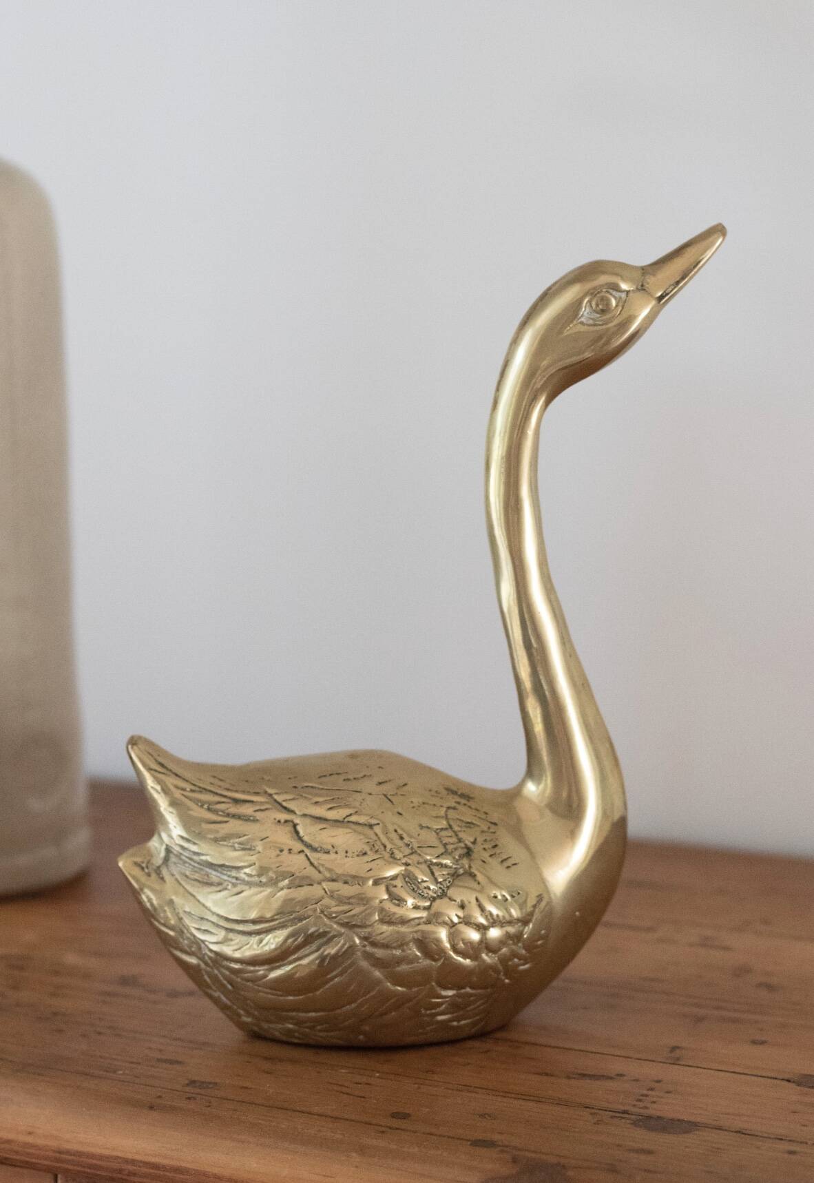 Vintage Brass Swan