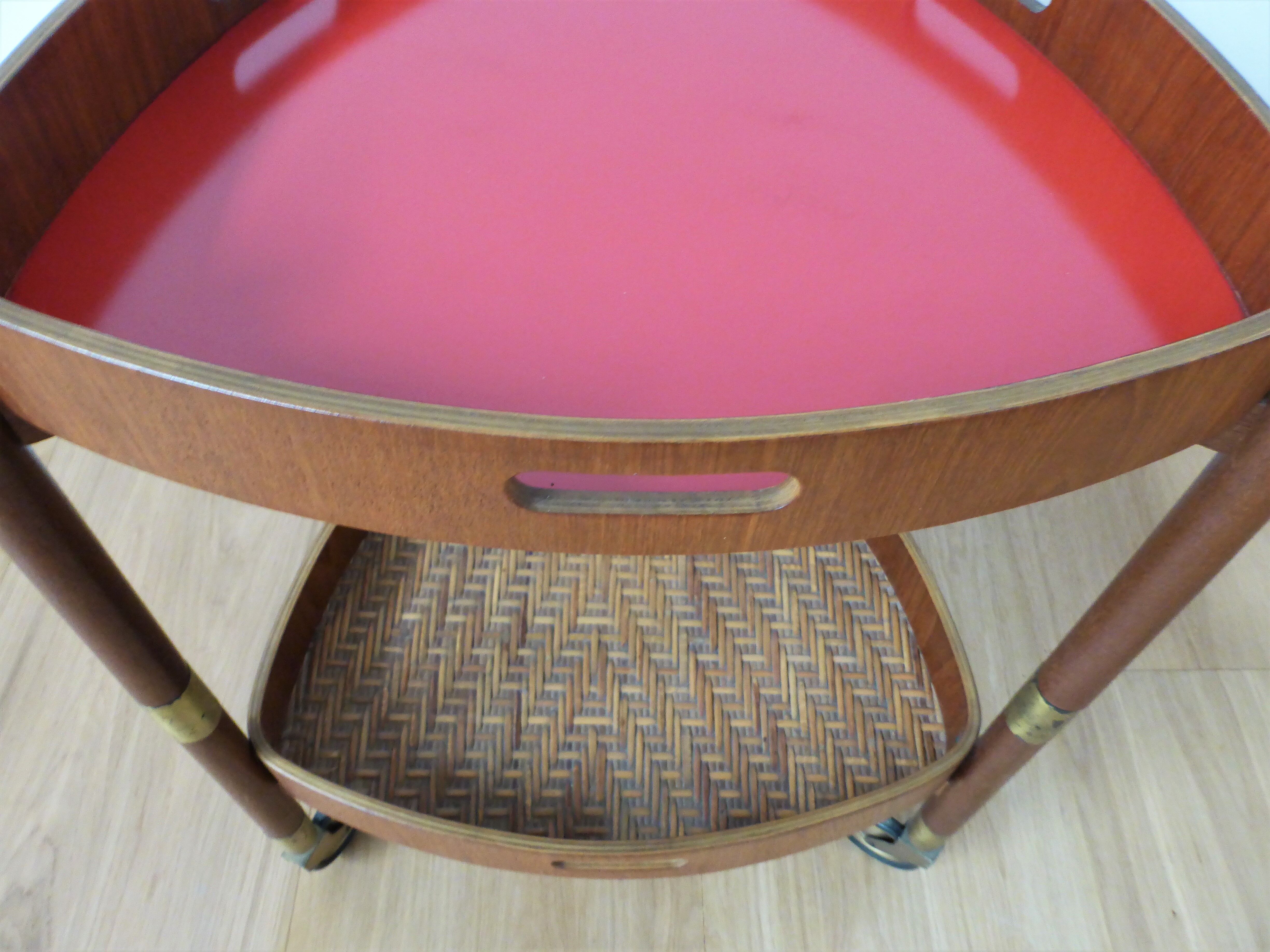 Serving trolley in Teak, Italy, 1950s