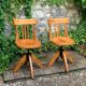 Pair of Baumann rotating screw chairs 1960