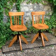 Pair of Baumann rotating screw chairs 1960