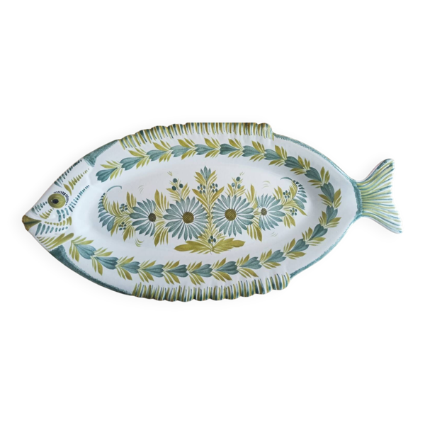 Plat poisson et saucière Henriot Quimper
