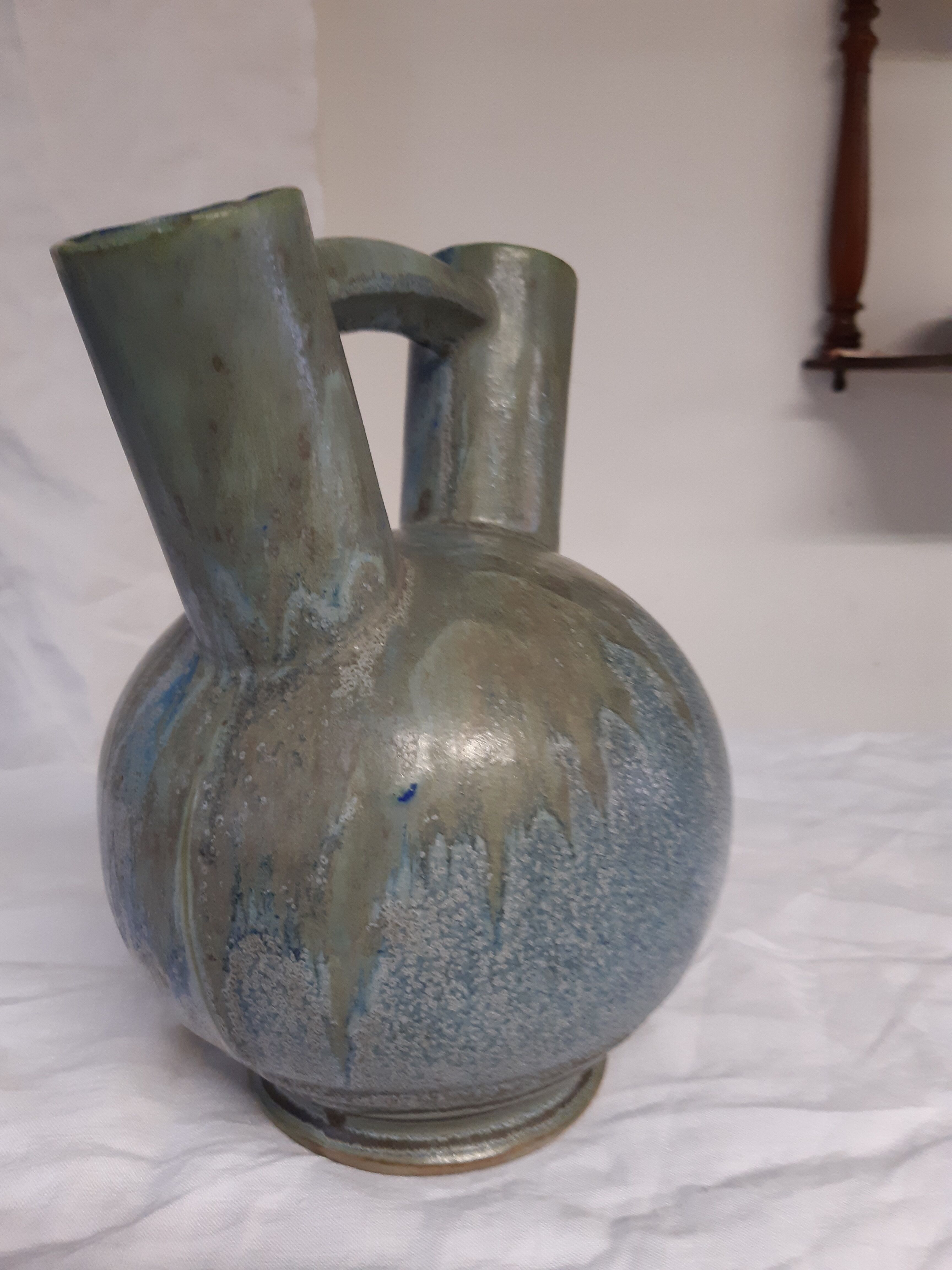 Ceramic double neck vase