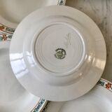 lot of 6 hollow plates Terre de Fer St Amand model "Molière" XXth